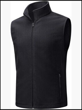 Fleece Vest Zip Up Lightweight Sleeveless Jacket with Pockets for Hiking Golf